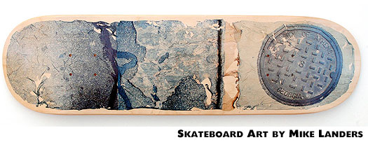 Skateboard art by Mike Landers